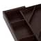 17'' Walnut Expandable Diagonal Bamboo Drawer Organizer with Adjustable Dividers